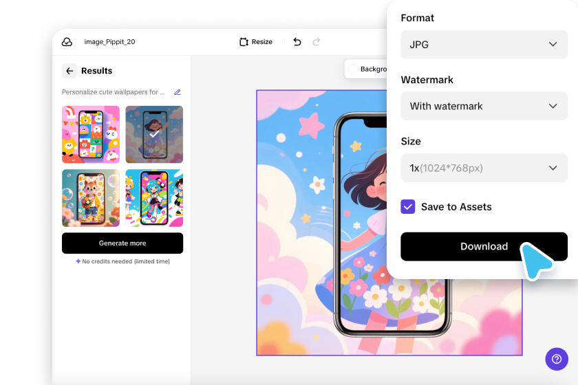 Preview and export