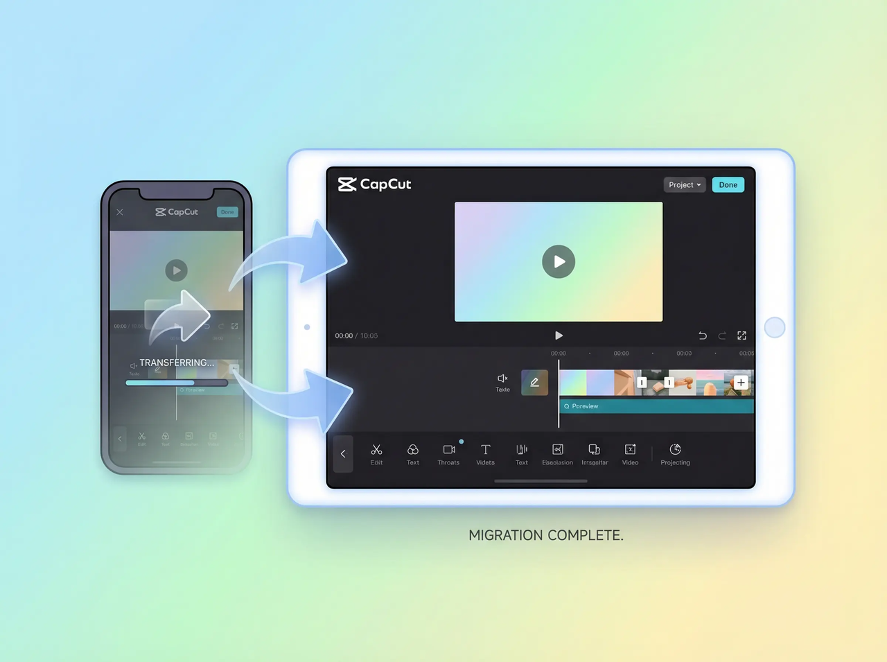 Capcut a remplacé l'iPad
