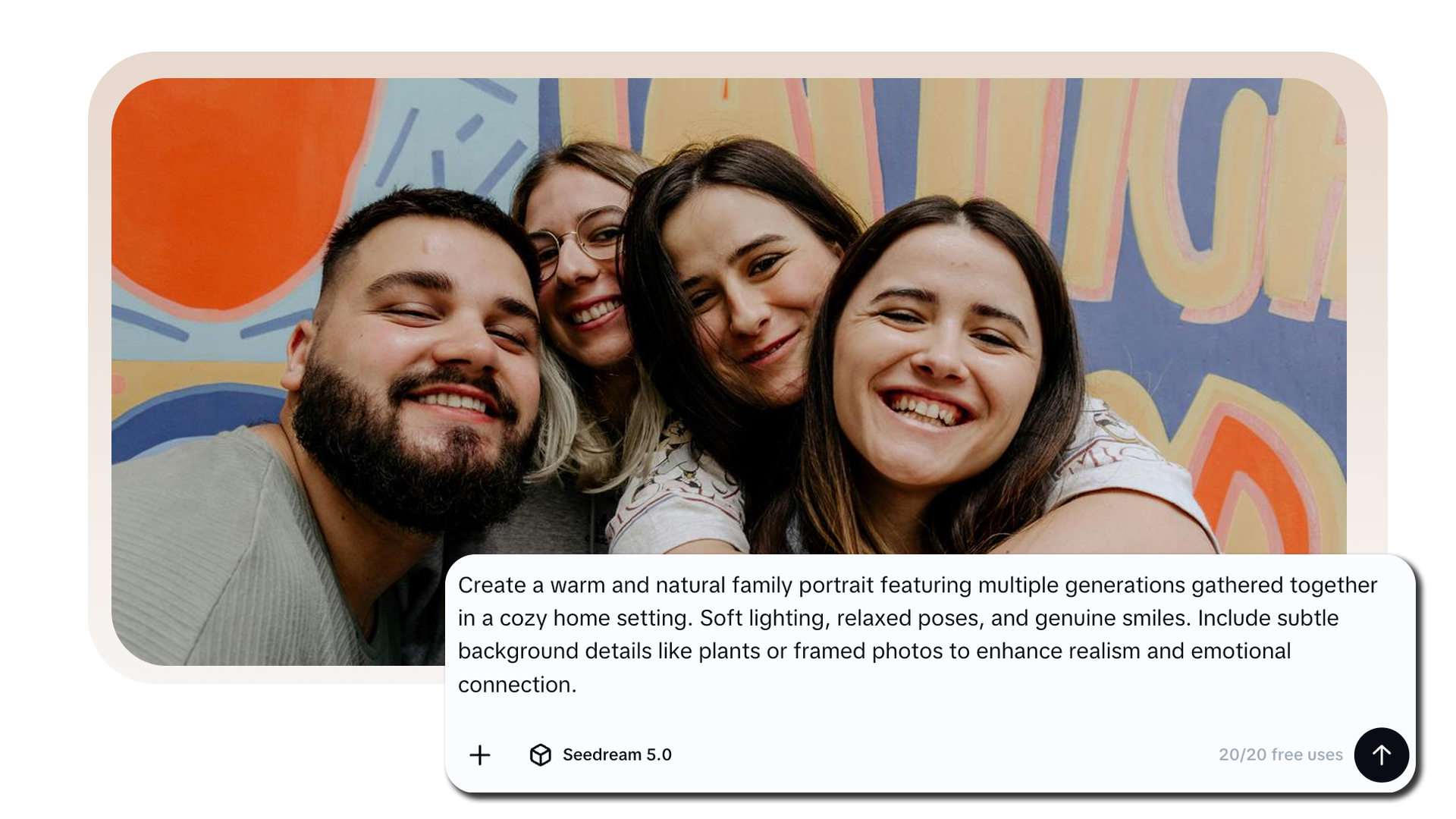 Text-to-Family Portrait Generation