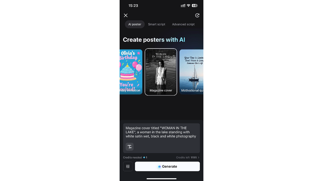 Input your creative prompt