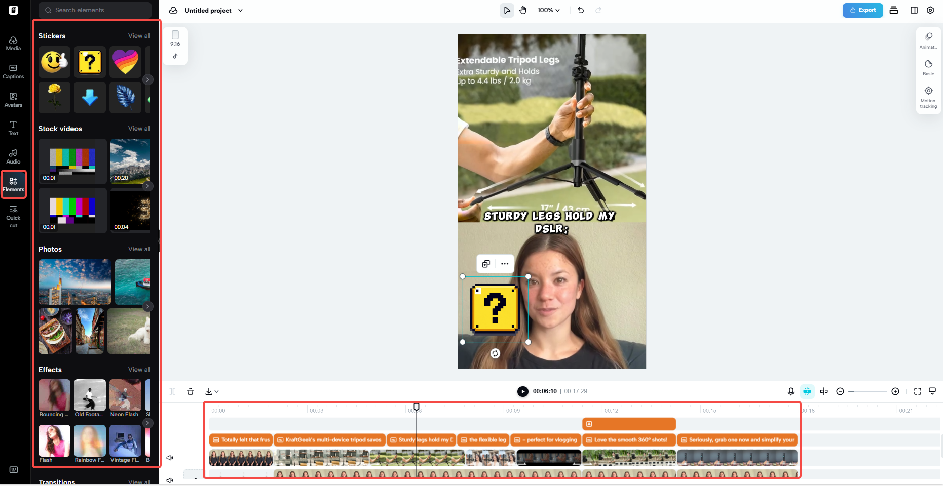 Drag and drop effects or images
