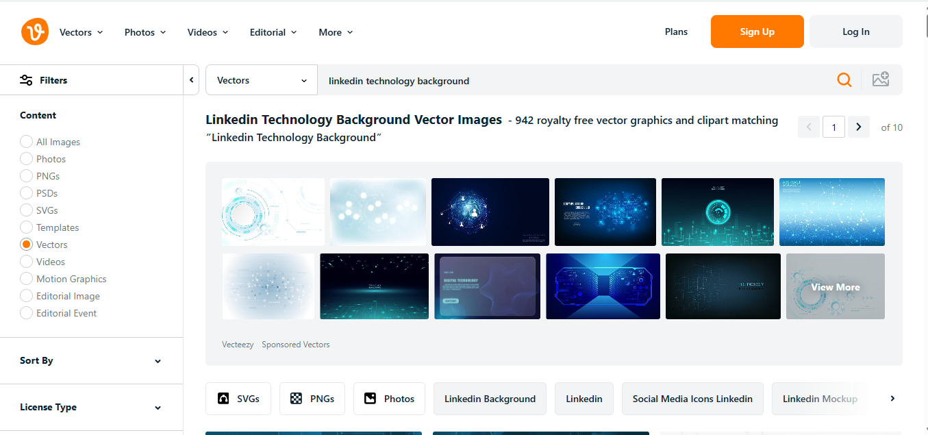 Vecteezy - находчивая платформа для технических фонов LinkedIn
