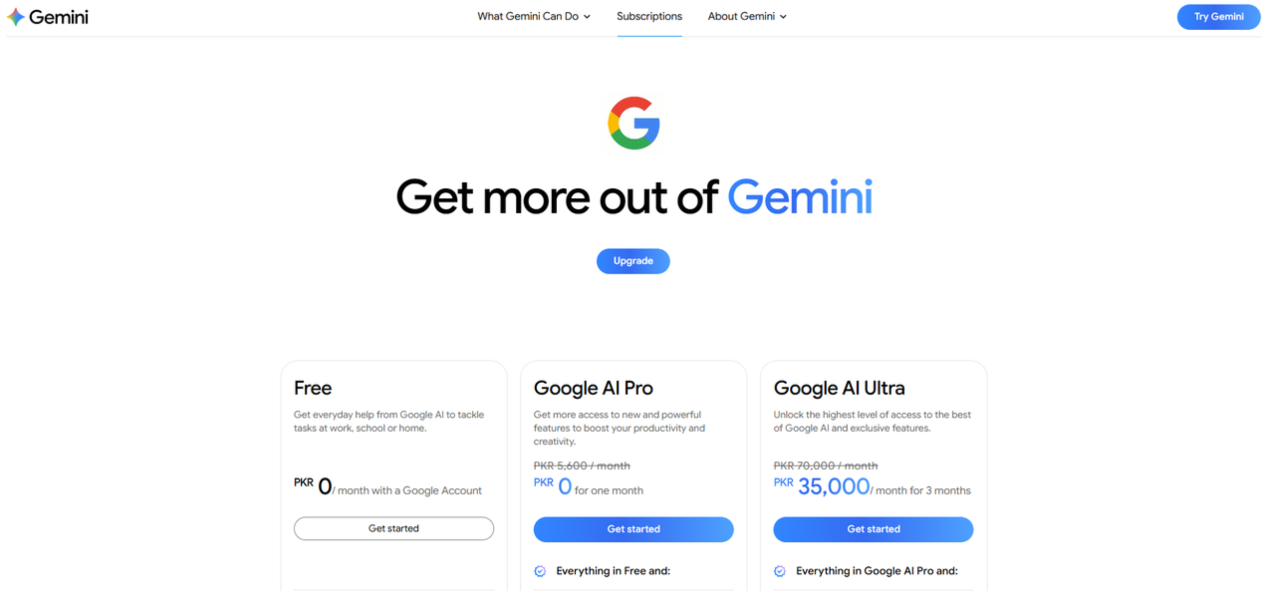 Accéder au site Web Google Gemini