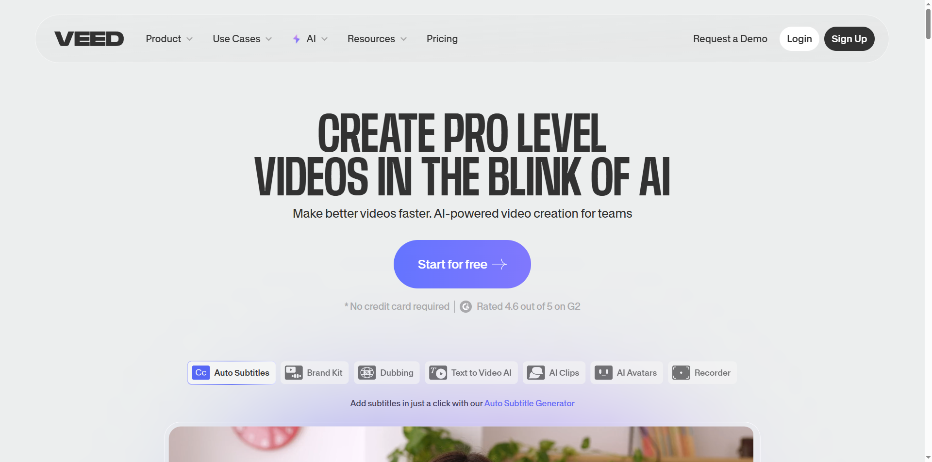 VEED.io's interface