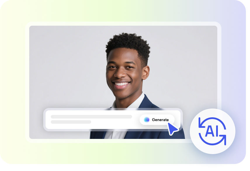  Generate professional headshots instantly with CapCut's AI headshot generator
