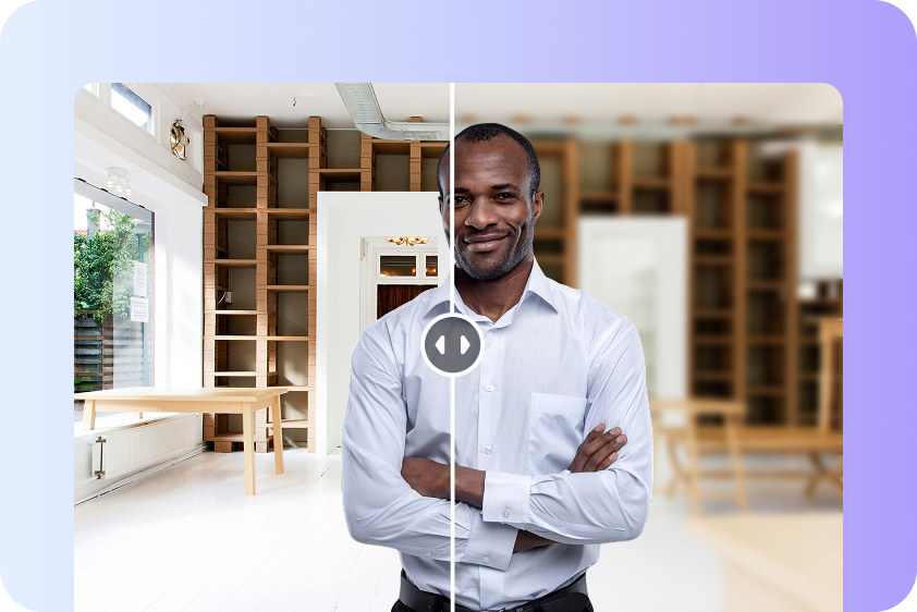 Rozostření pozadí profilové fotografie