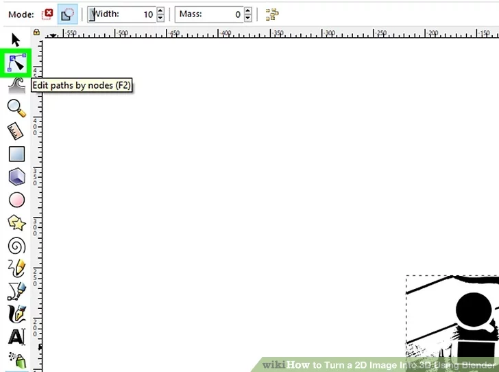 Use the 'Edit paths by the node' tool to refine the SVG image