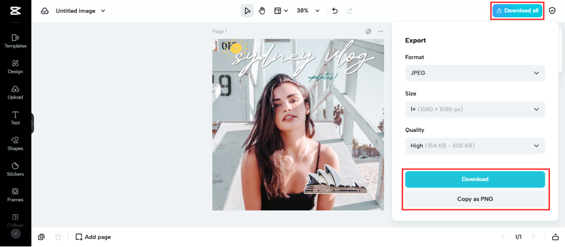 Export your photo