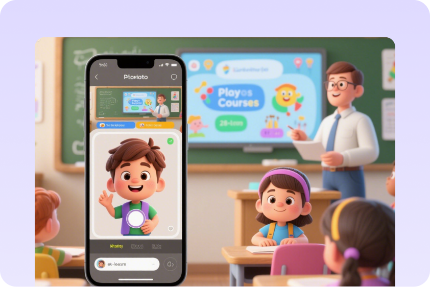 Pembuat avatar kartun foto untuk pembelajaran elektronik