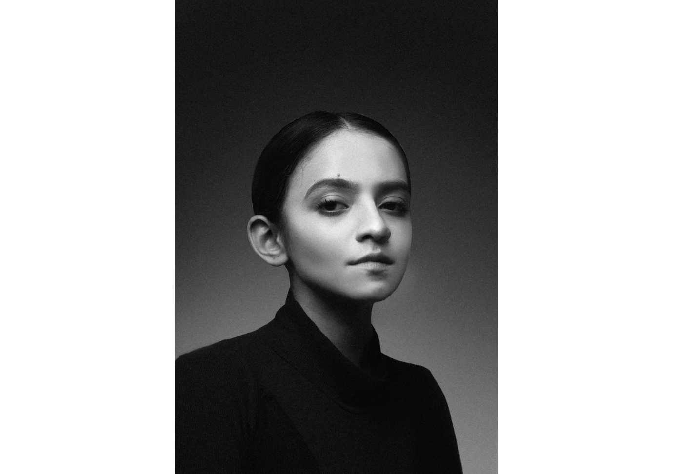 Black and white portrait as profile photo