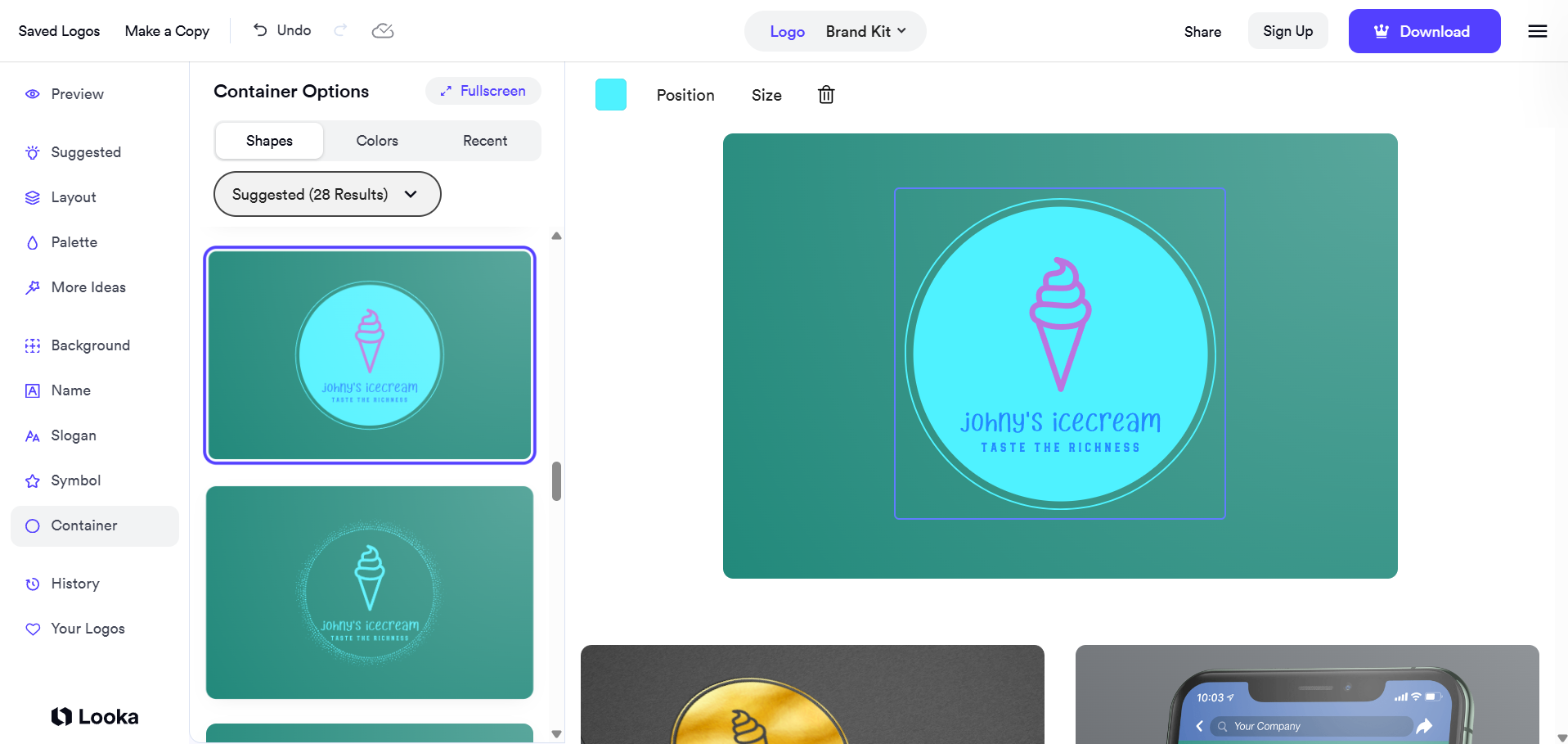 Edit your selected template and download