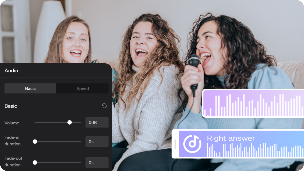 Voiceover video with comprehensive editing tools