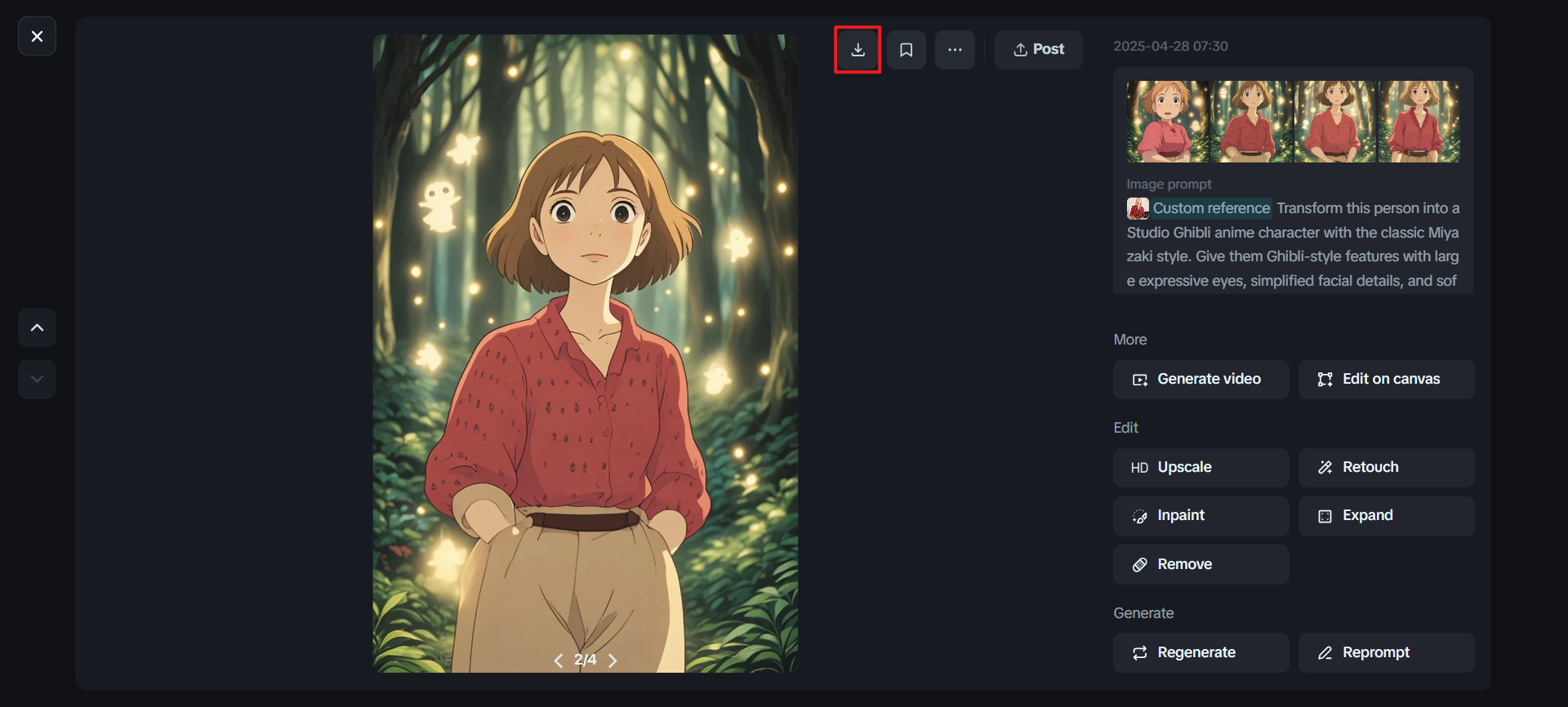 AI görüntü üreteci ghibli
