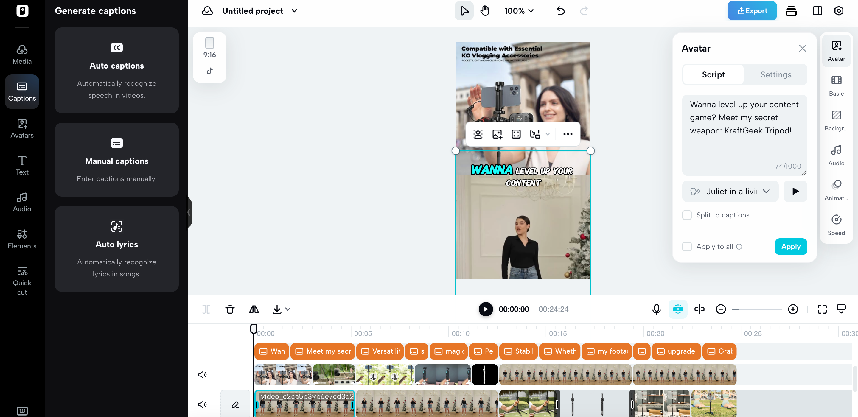 Finalize your video