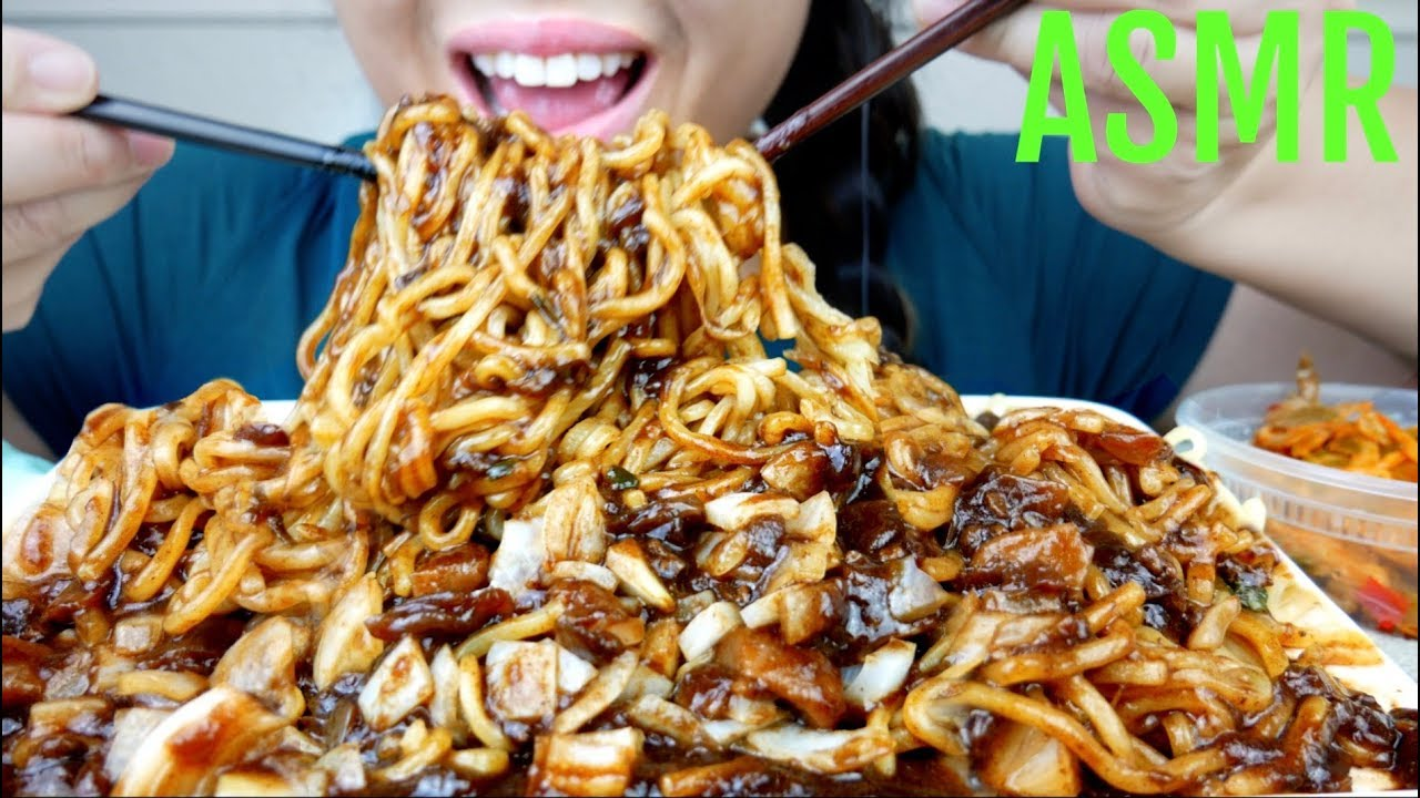 Interface of Korean black bean noodles - suellASMR