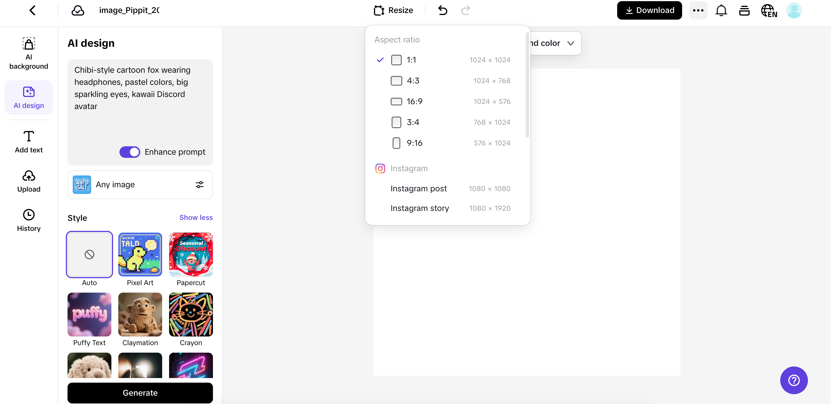 Generate your avatar