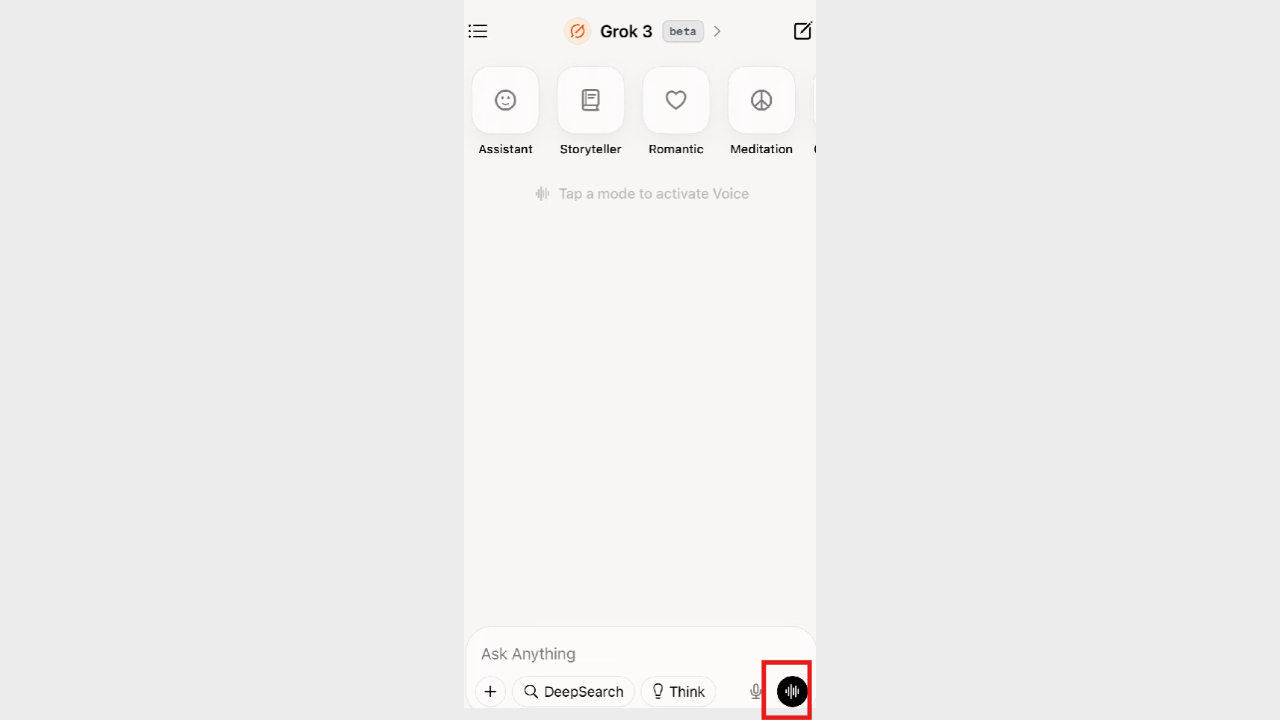 Accede al modo de voz