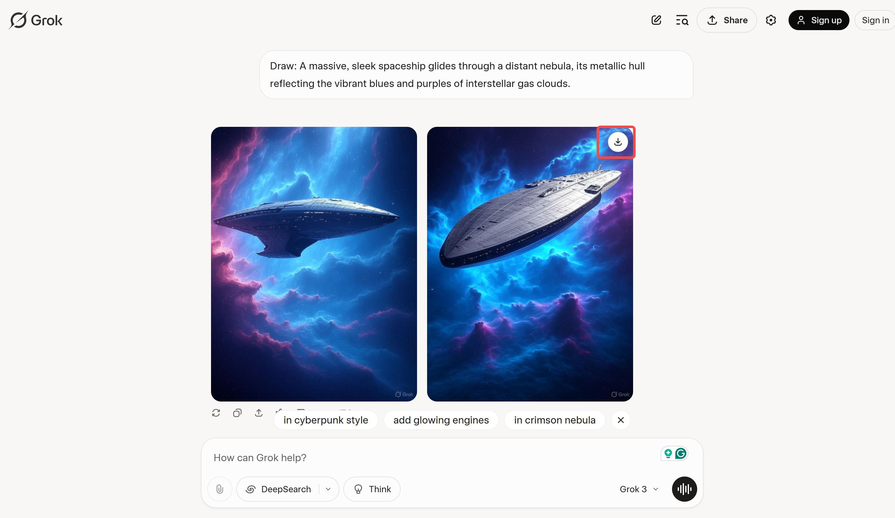 Generating images with the X Grok AI image generator