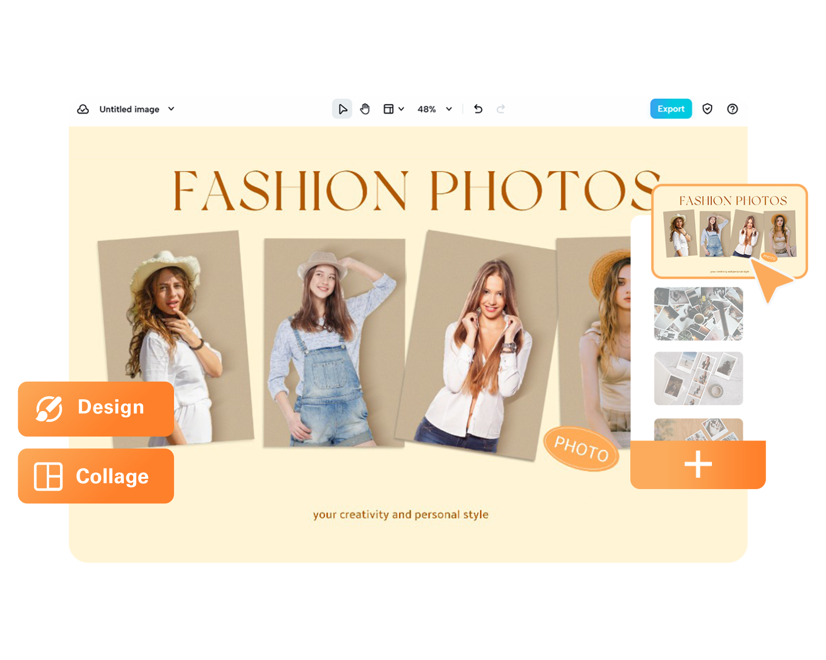 creatore di collage fotografici di moda
