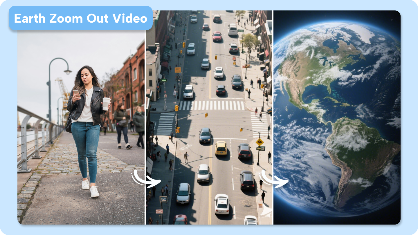 Earth zoom out video