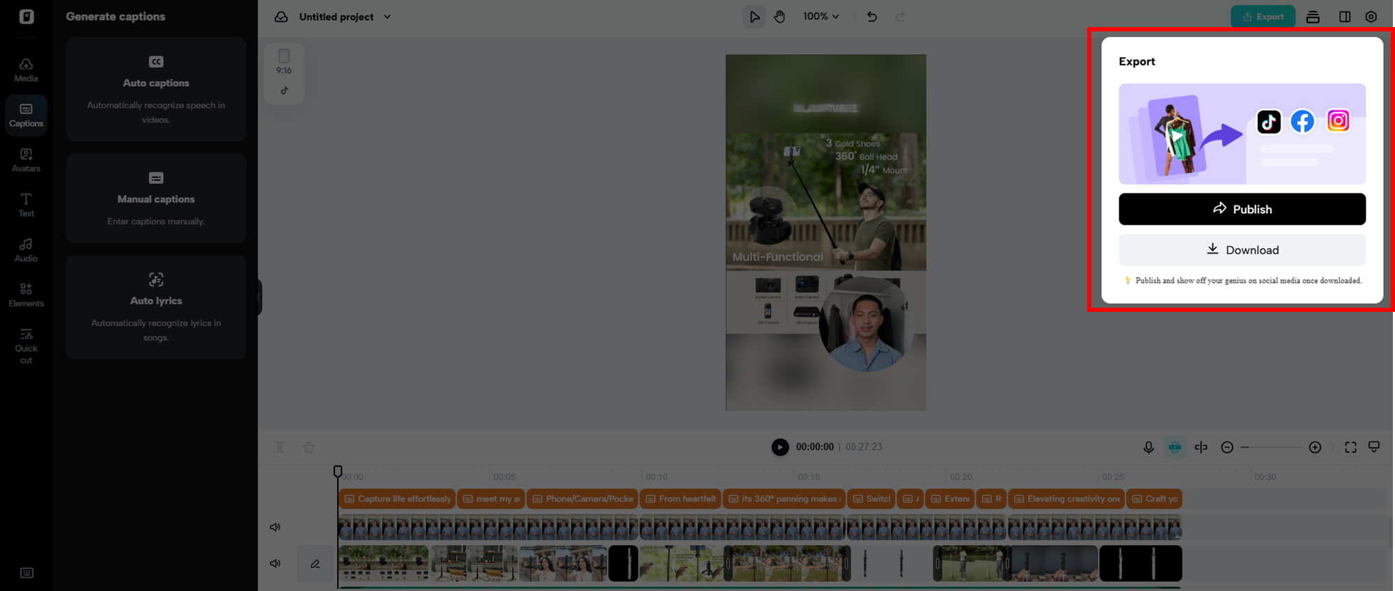 Export your video