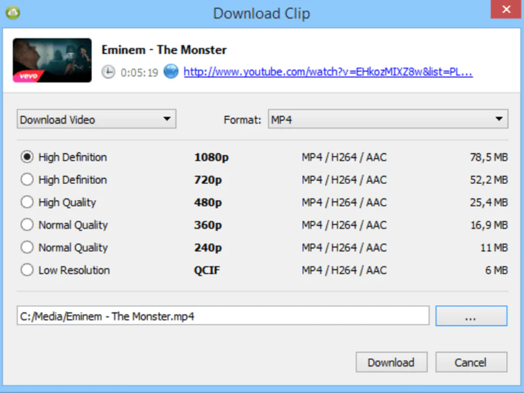 Interfaccia di 4K Video Downloader - uno strumento facile da usare per scaricare brevi video di Instagram