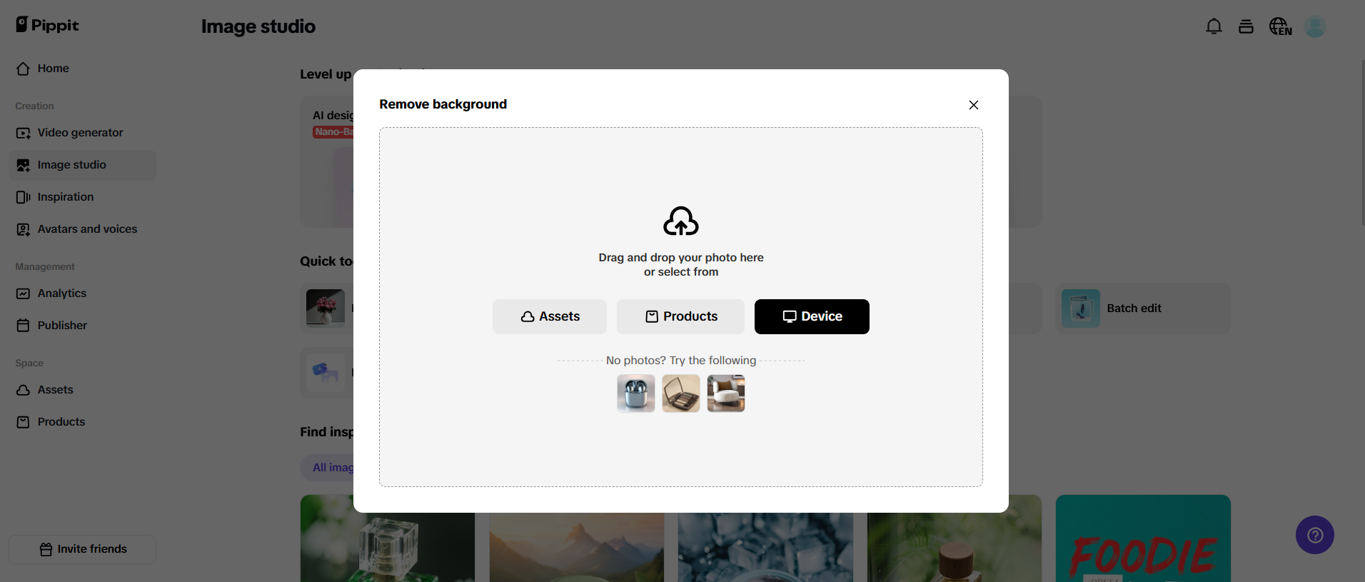 Remove background from logo