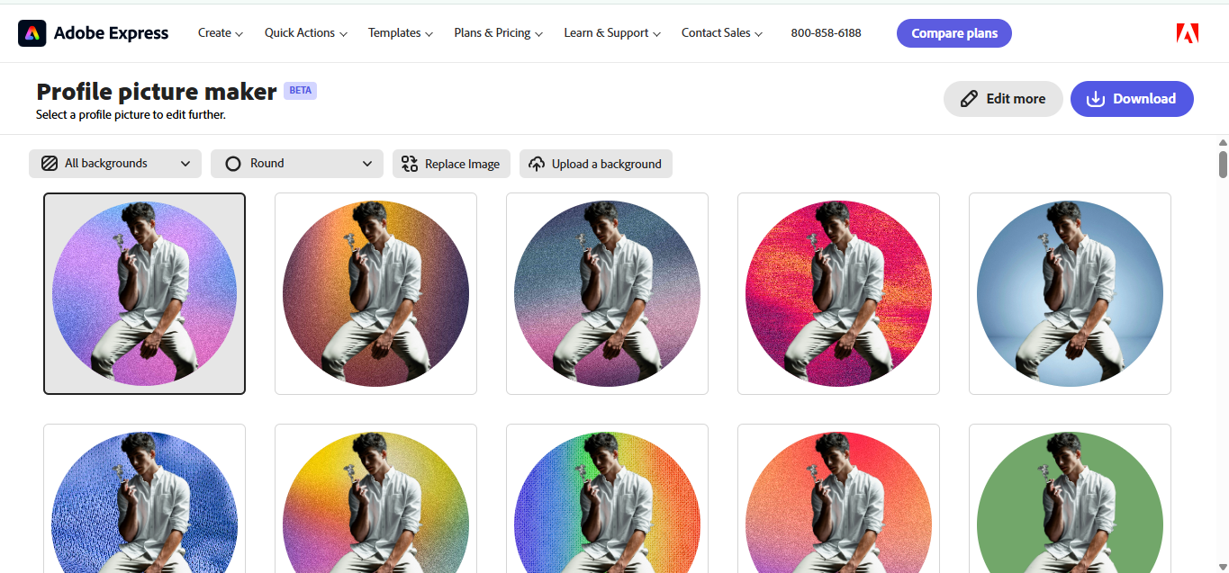 Adobe Express - Editor ng profile sa Instagram