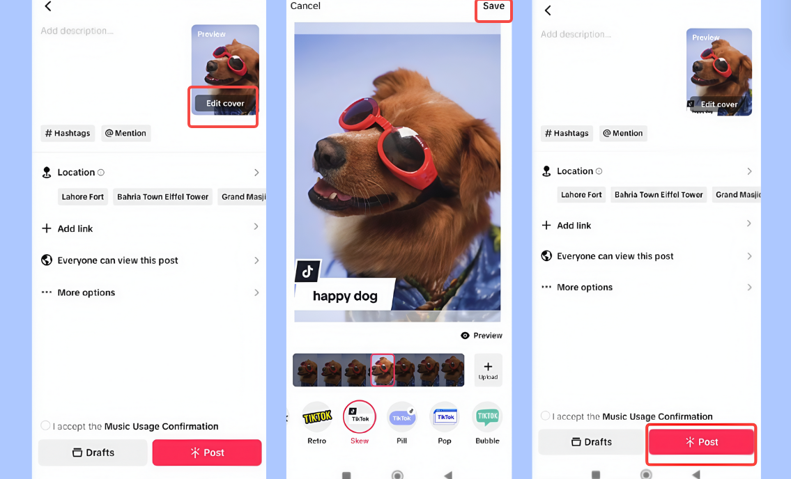 TikTok 'ta küçük resimleri düzenleyin
