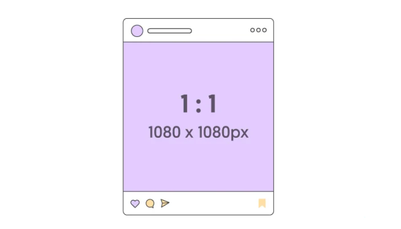 Publication Instagram carrée 1080x1080 avec contenu centré.