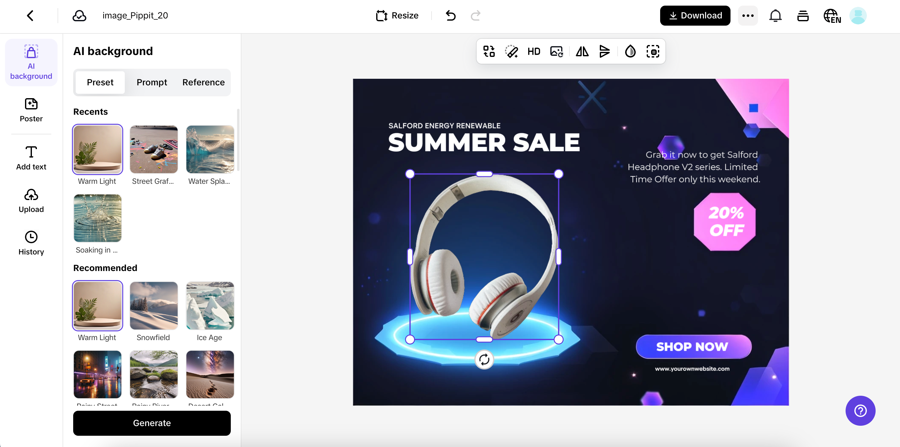AI product images