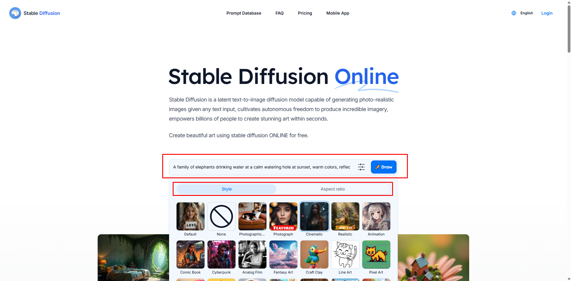 Memasukkan prompt teks dalam generator gambar Diffusion AI