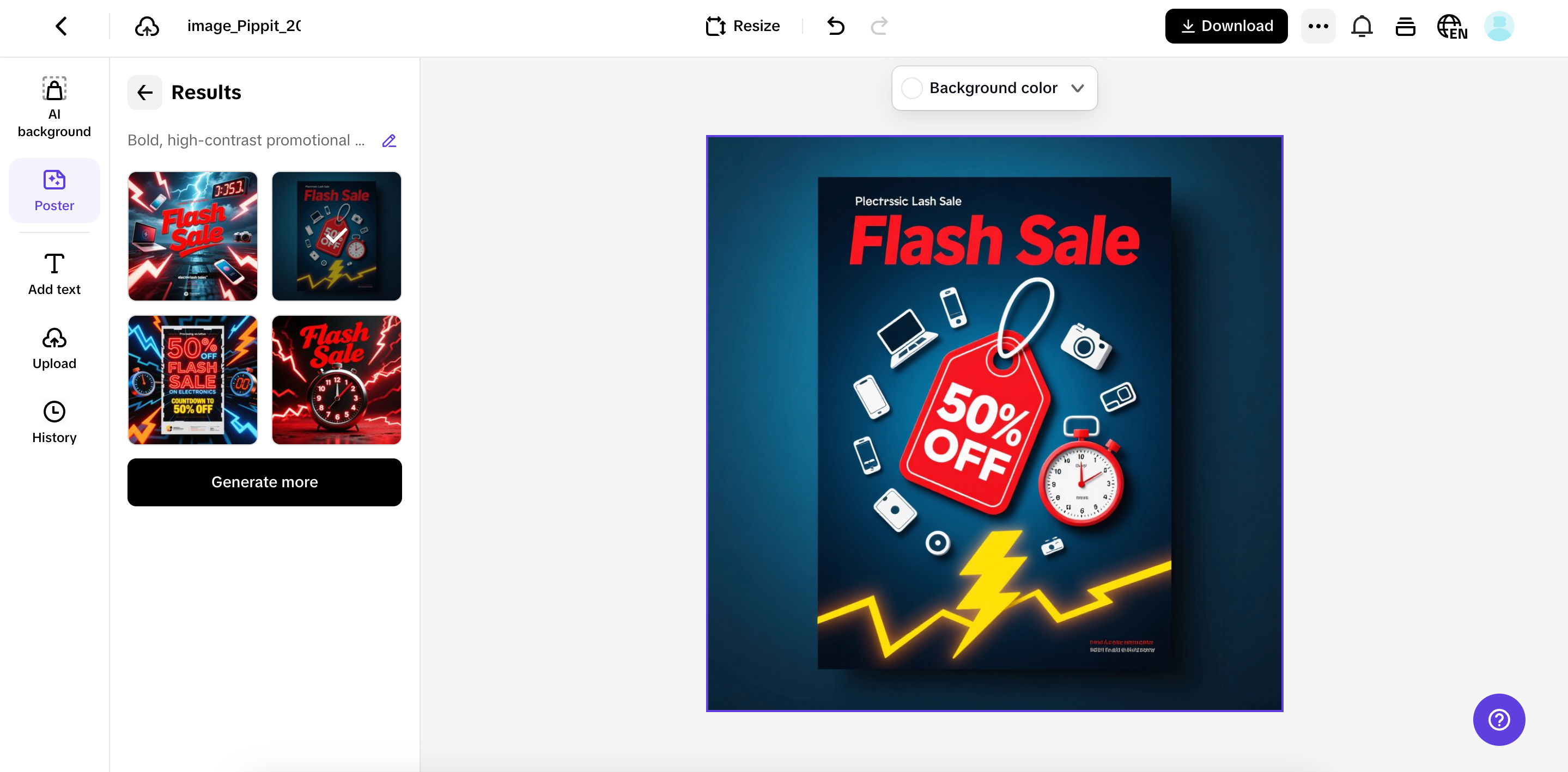 Text-to-poster creation