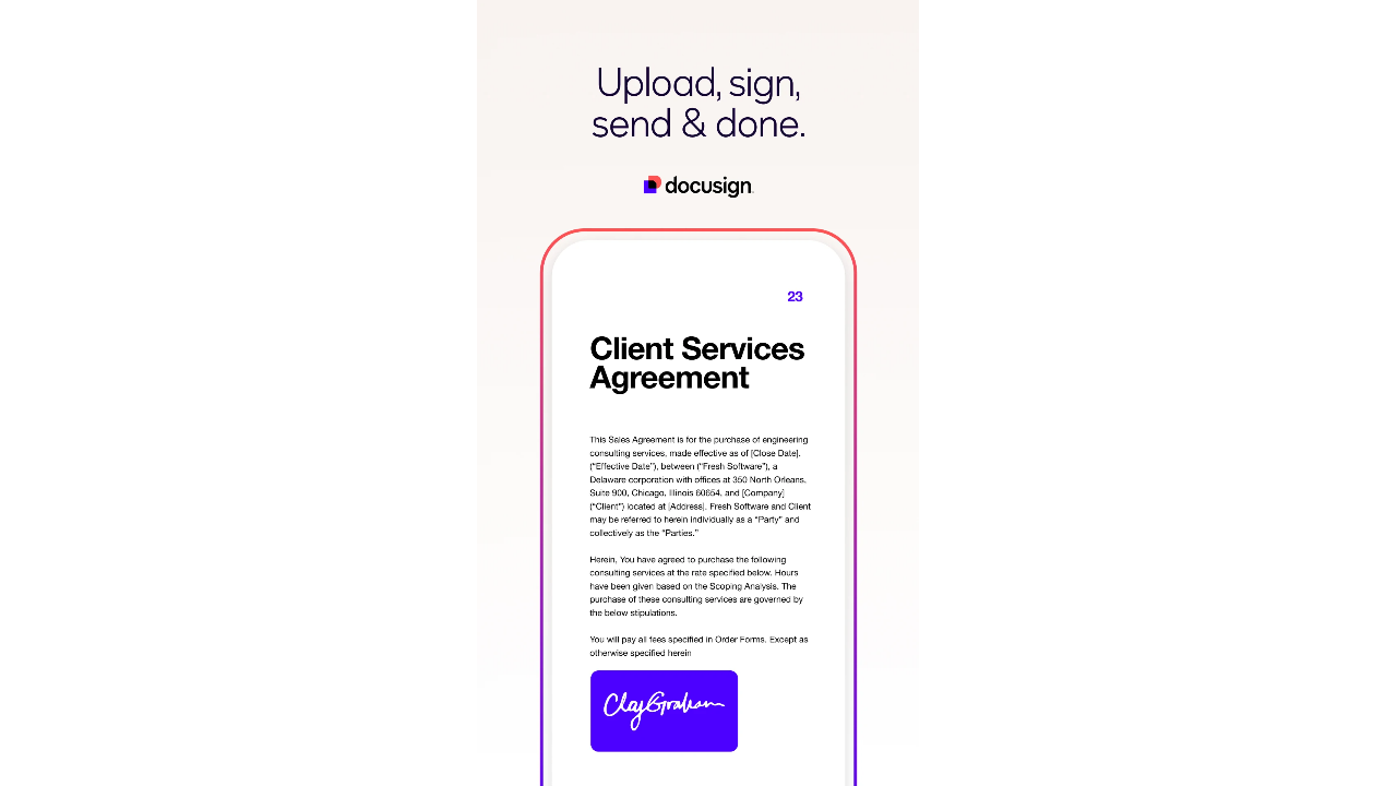 DocuSign App interface