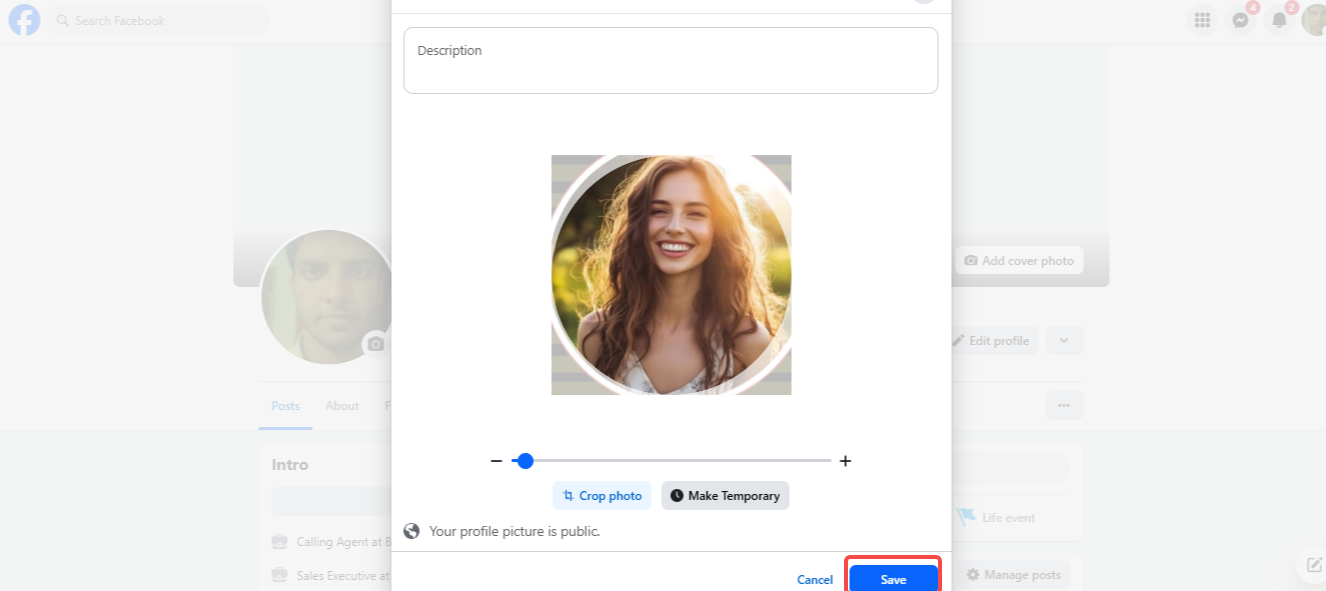 Adjust and save the new profile