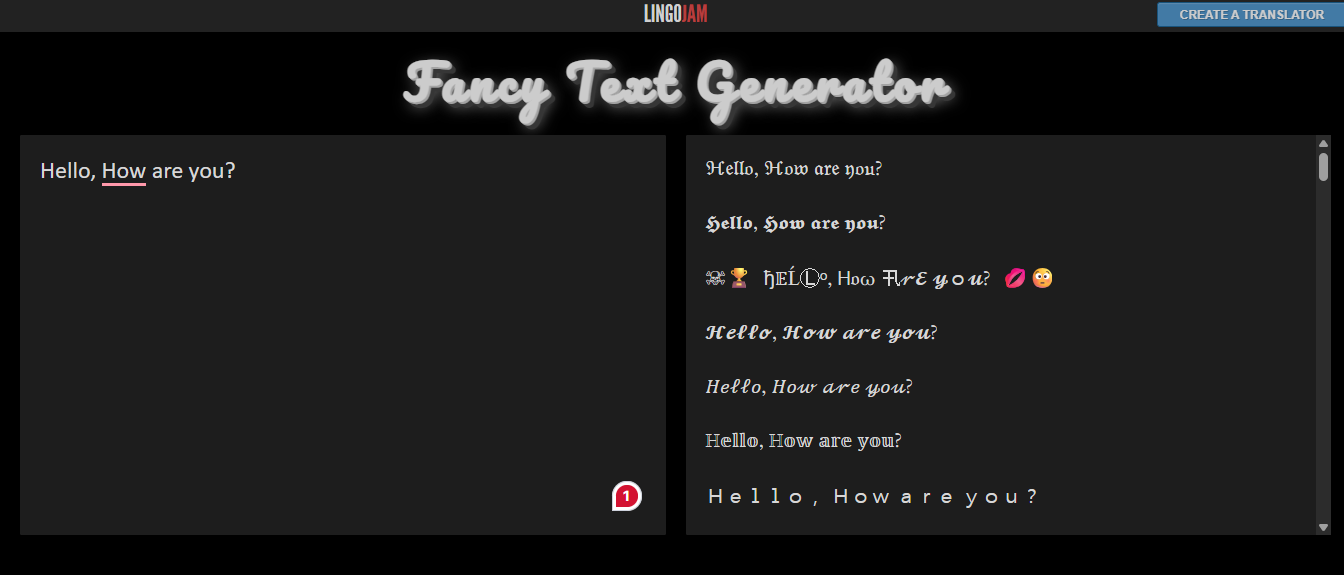 Fancy Text Generator