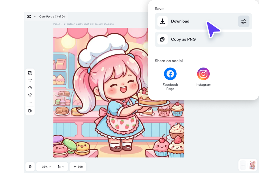 Download the AI girl image