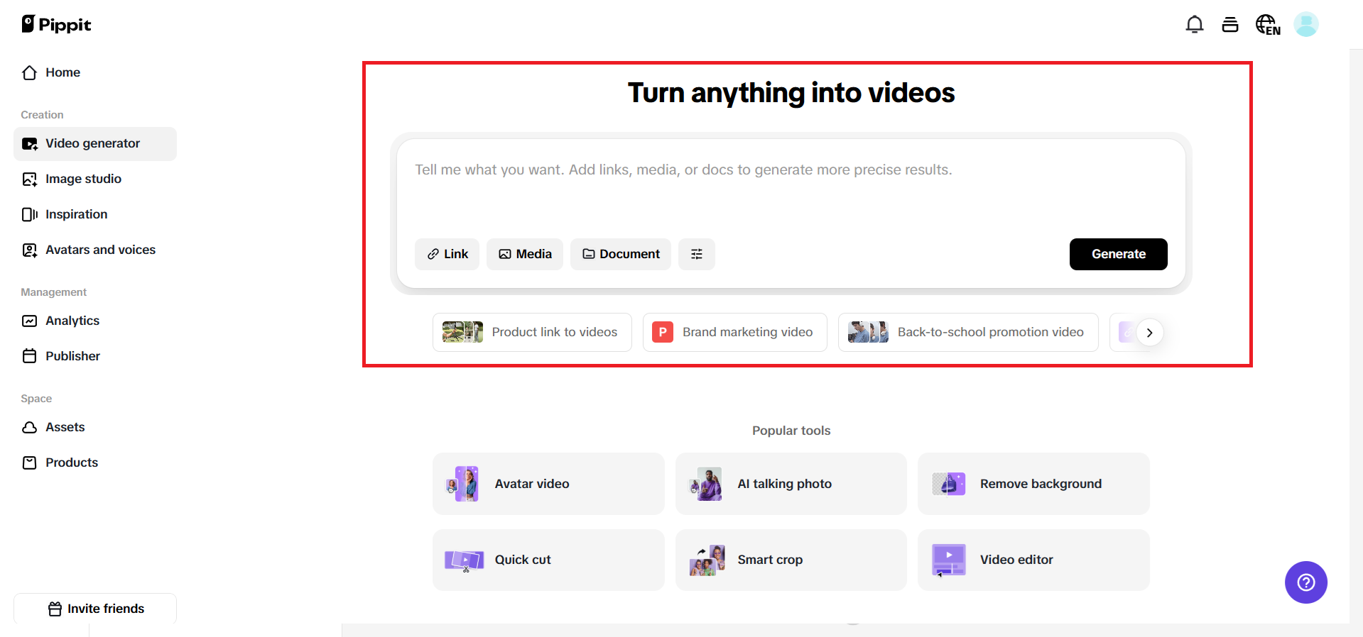 AI video generation
