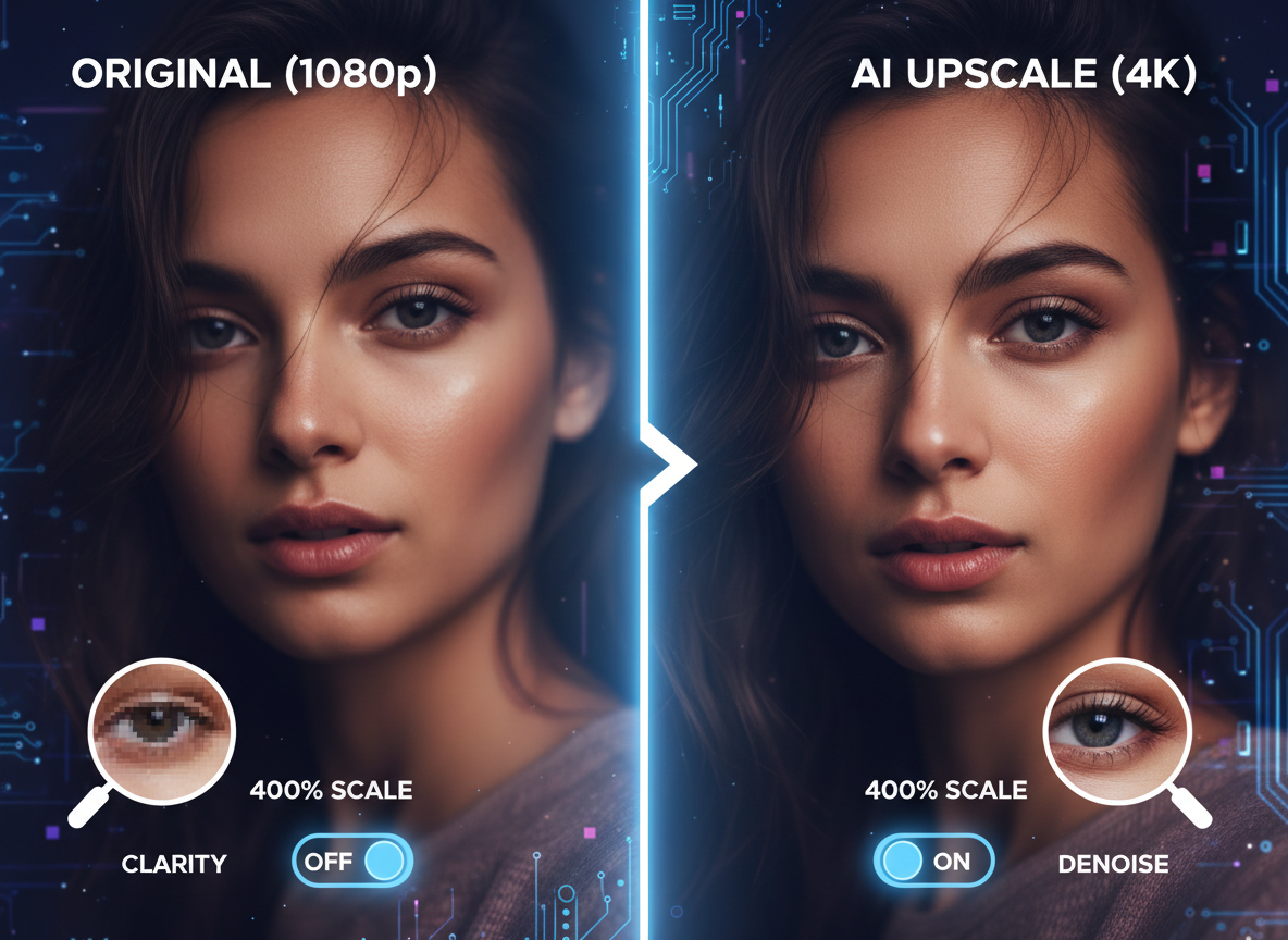 Feature demo: AI upscaler 4K-ra élesebb részletekkel és csökkentett zajjal