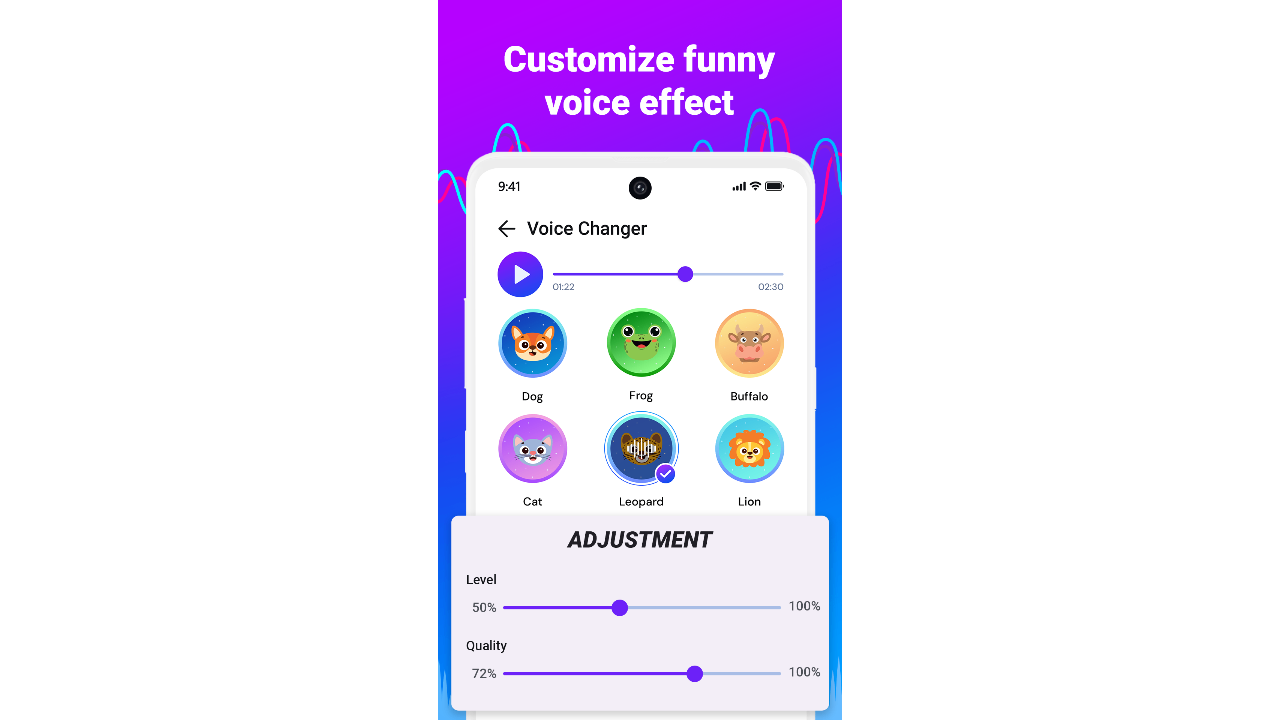 Alterador de voz mais interface