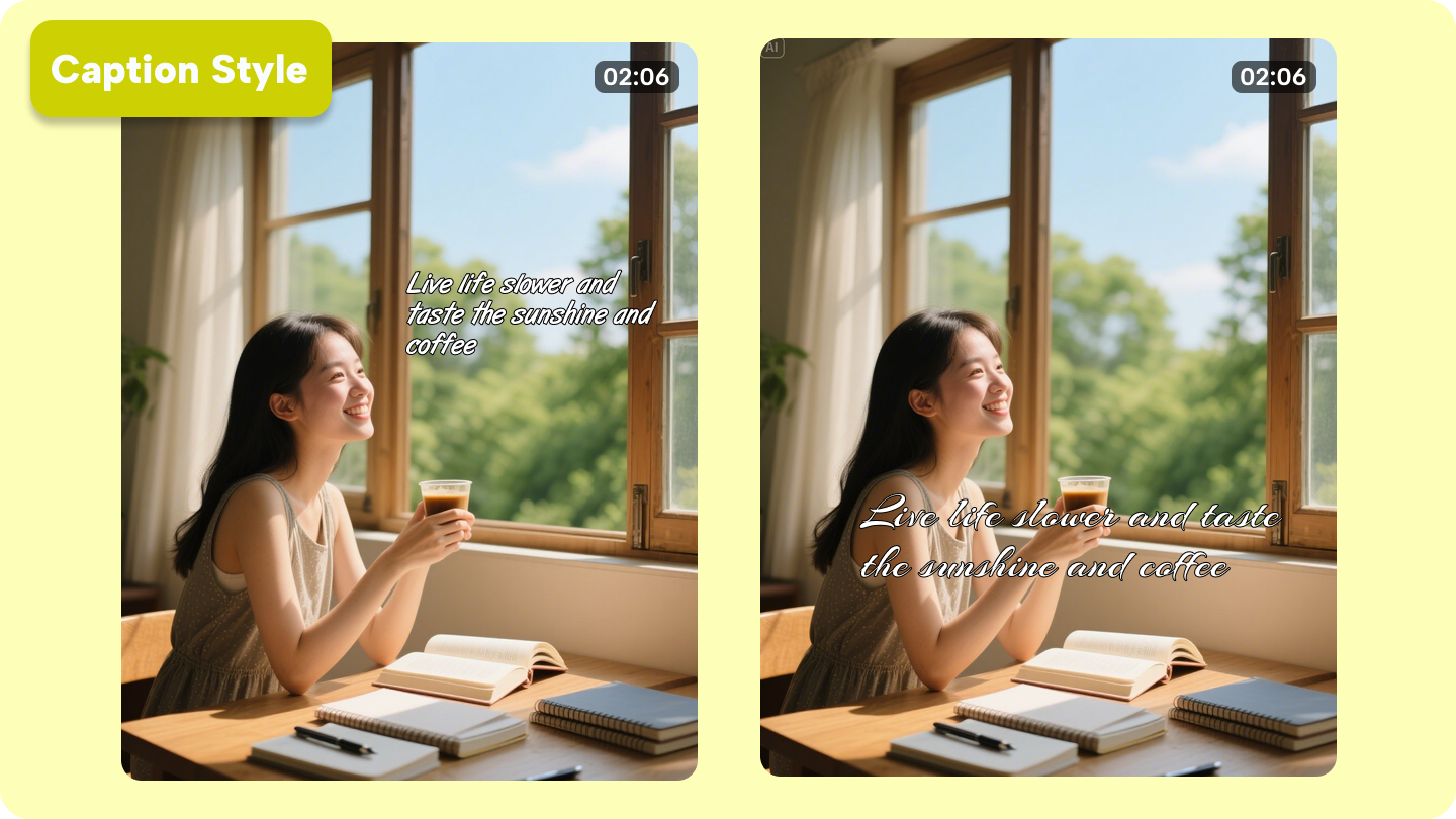 caption style