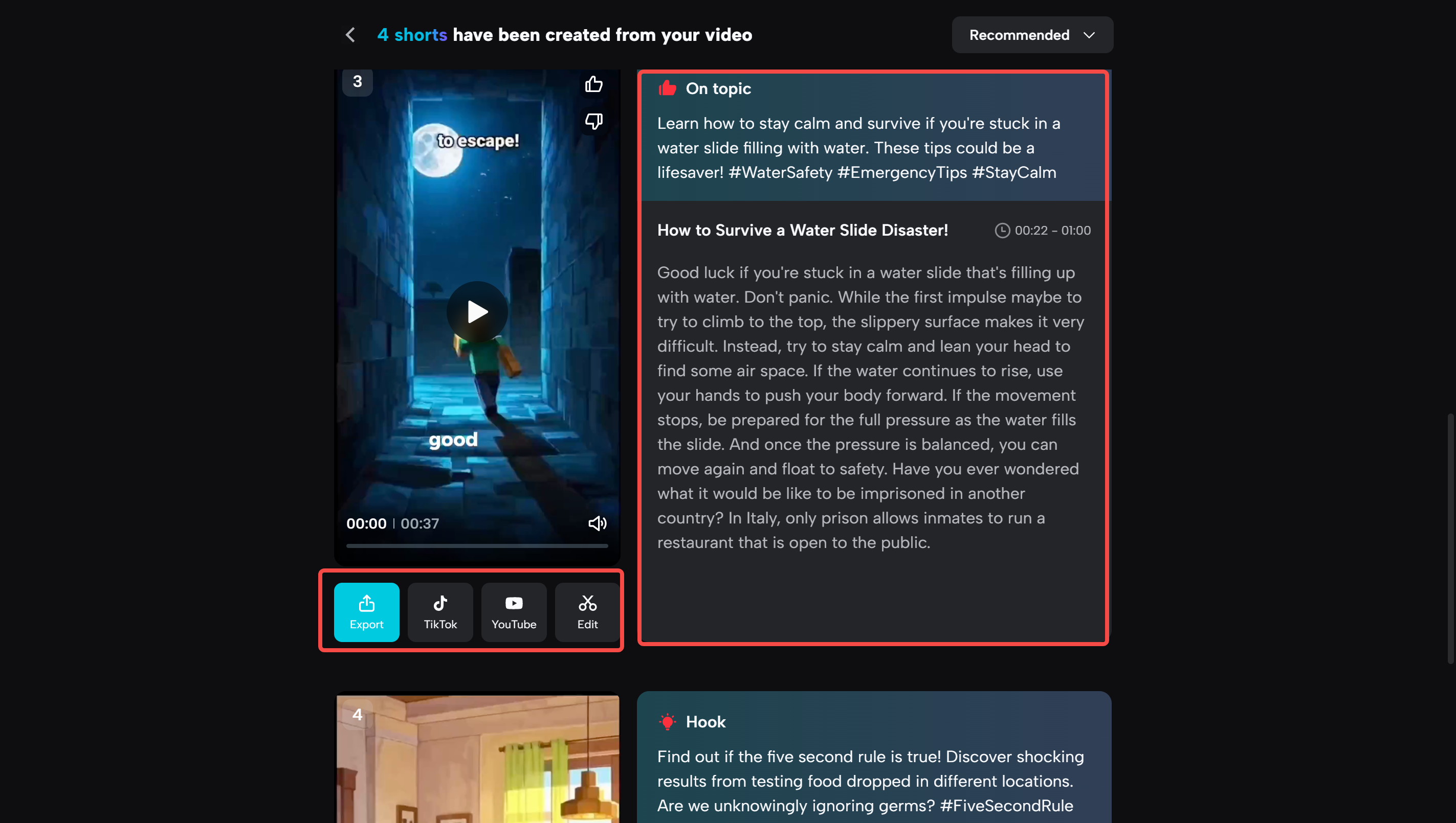 Finalizing the short video in the CapCut desktop video editor