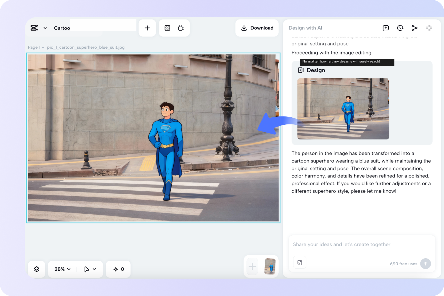 Generate cartoon character