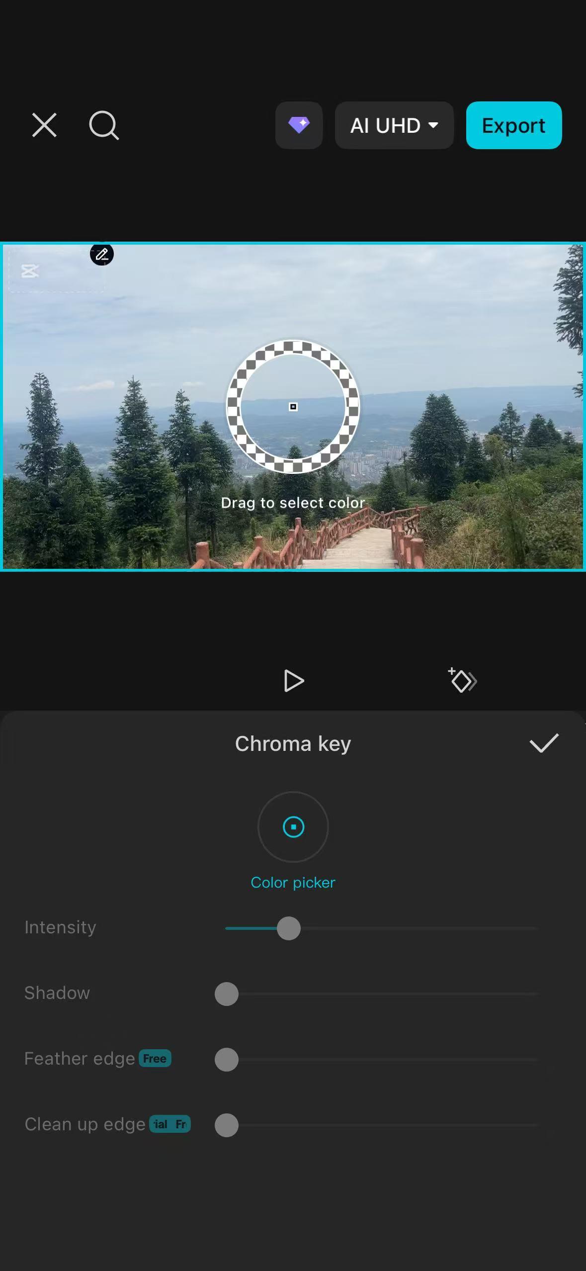 Herstel Chrome Key op de CapCut App