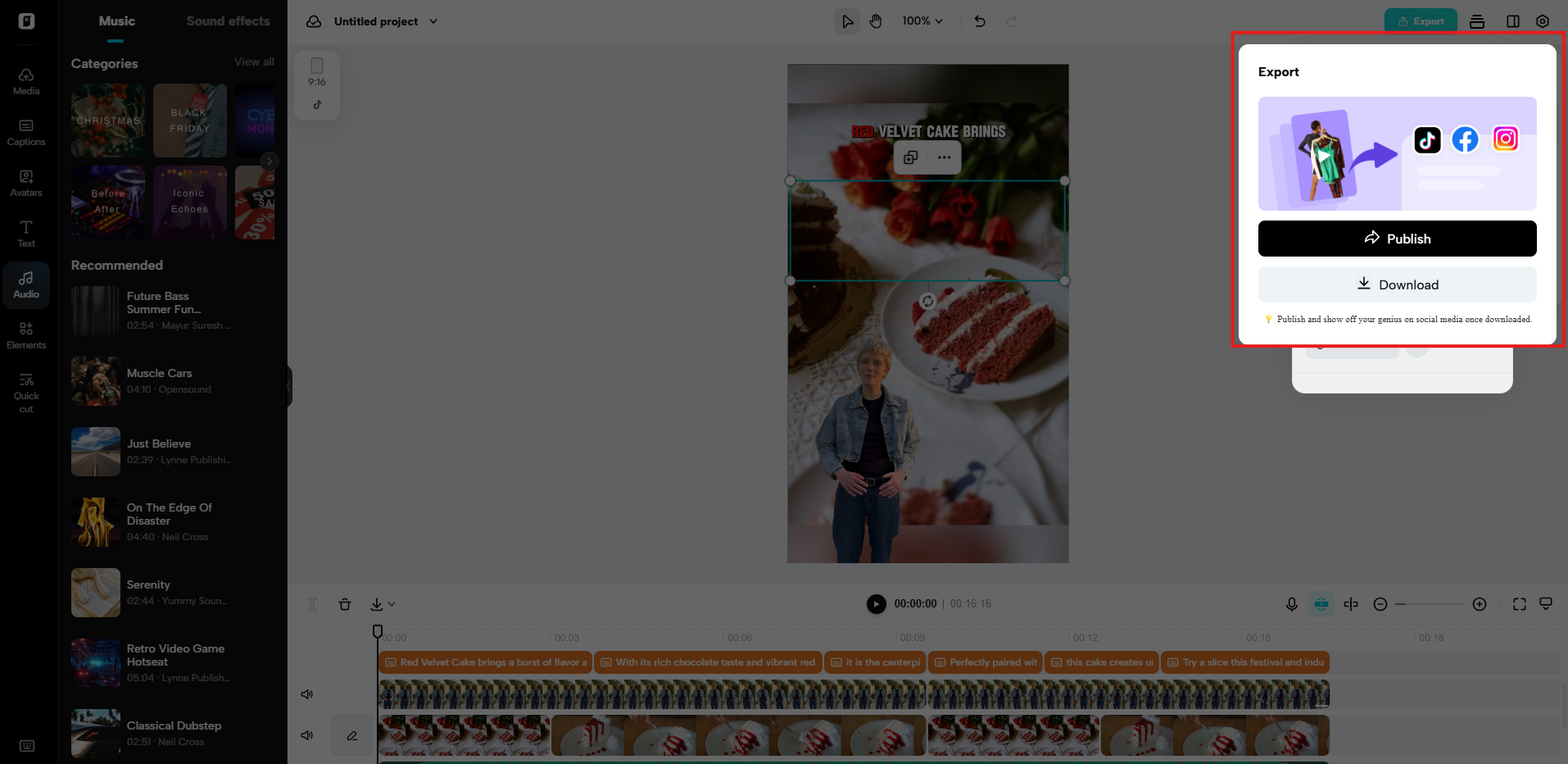 Export your video