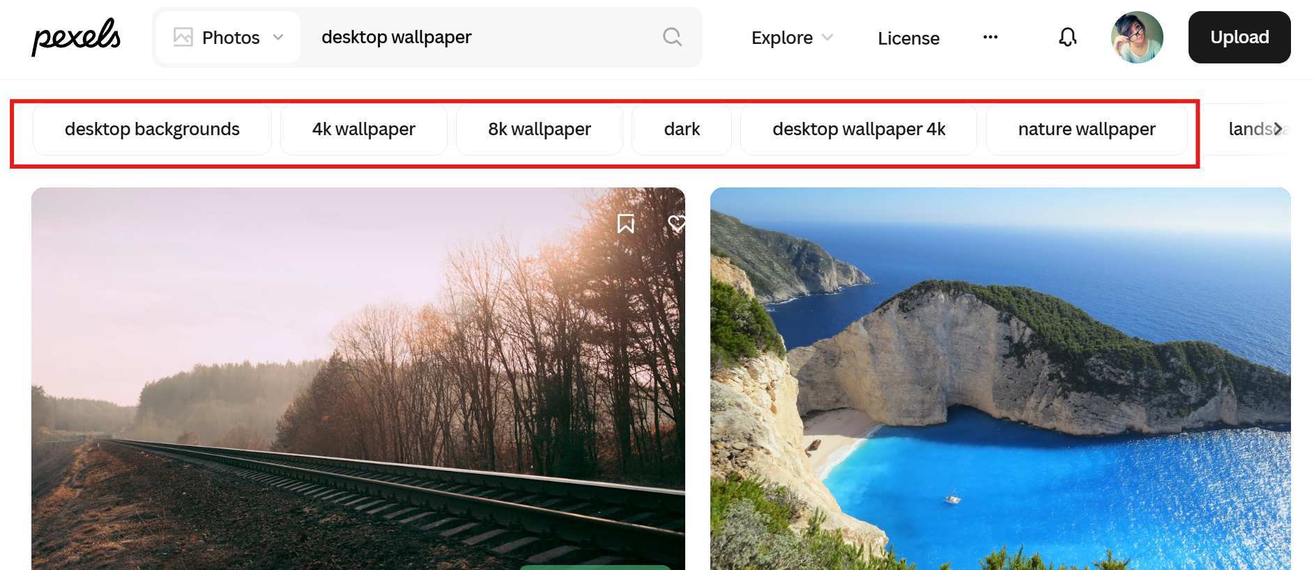 Gebruik filters en kies