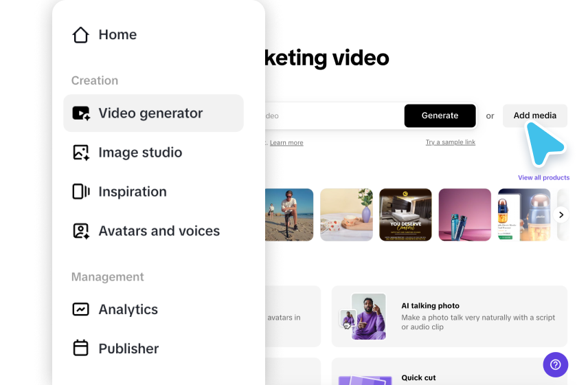 Start with links or media