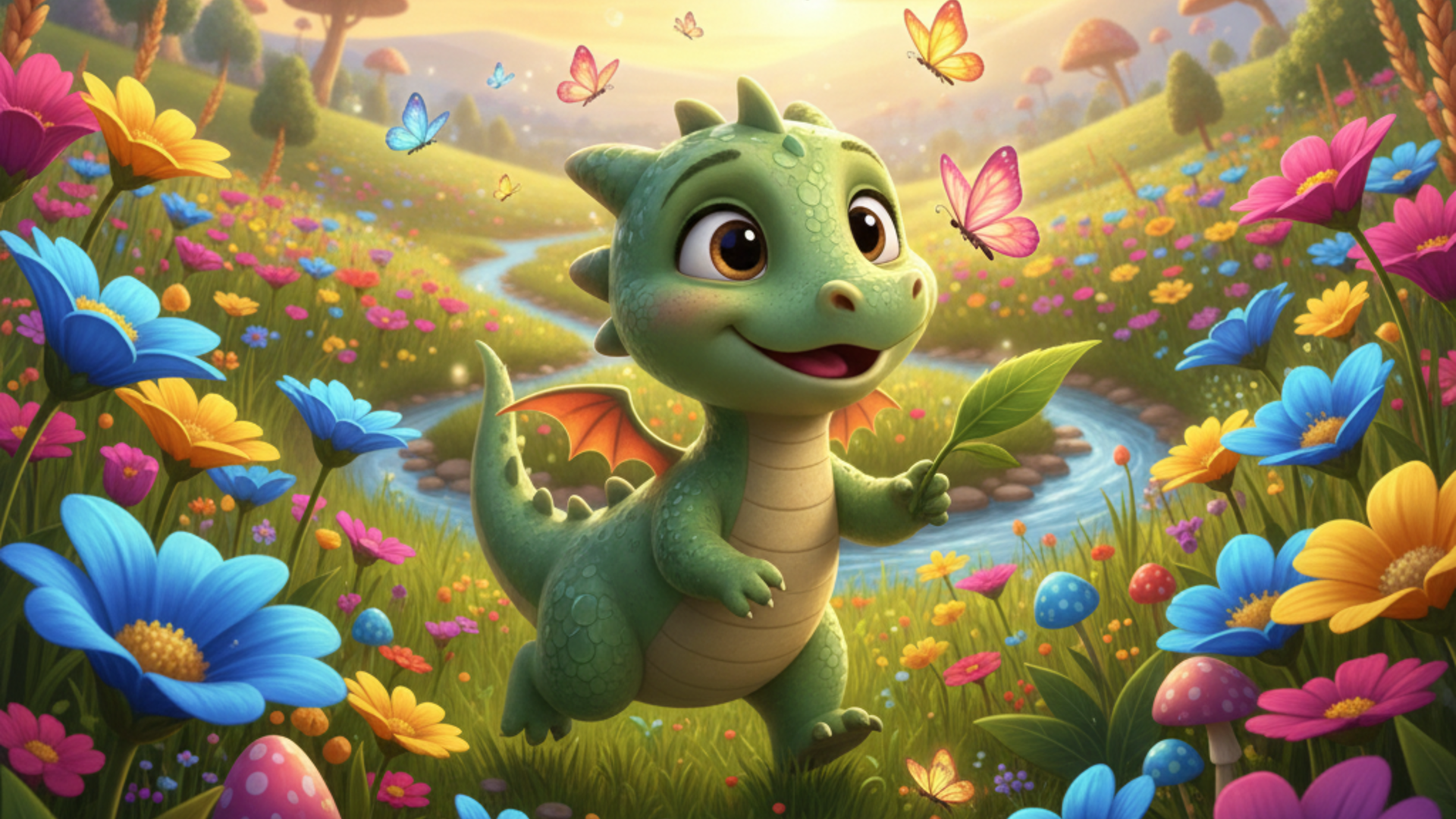 Dragon in Pixar style
