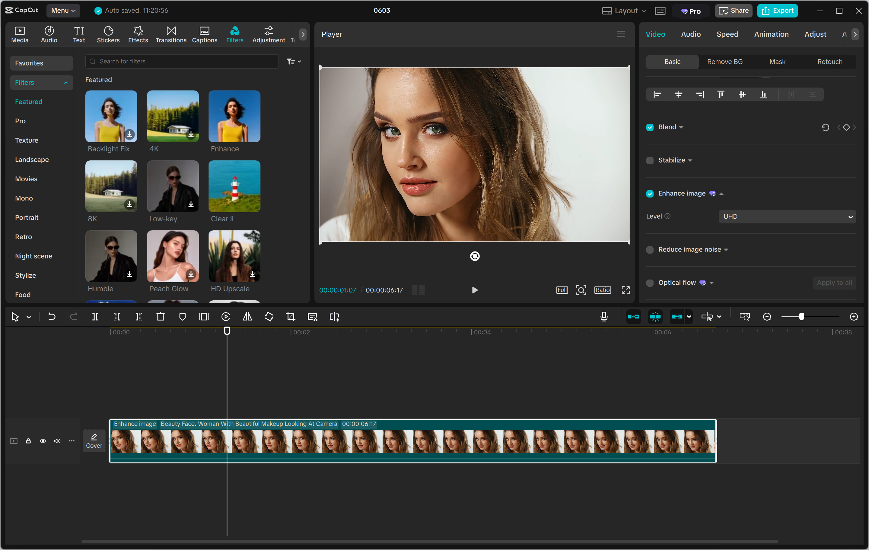 Schnittstelle des CapCut Desktop-Video-Editors - ein praktisches Werkzeug, um Bilder wie ein Profi zu bearbeiten