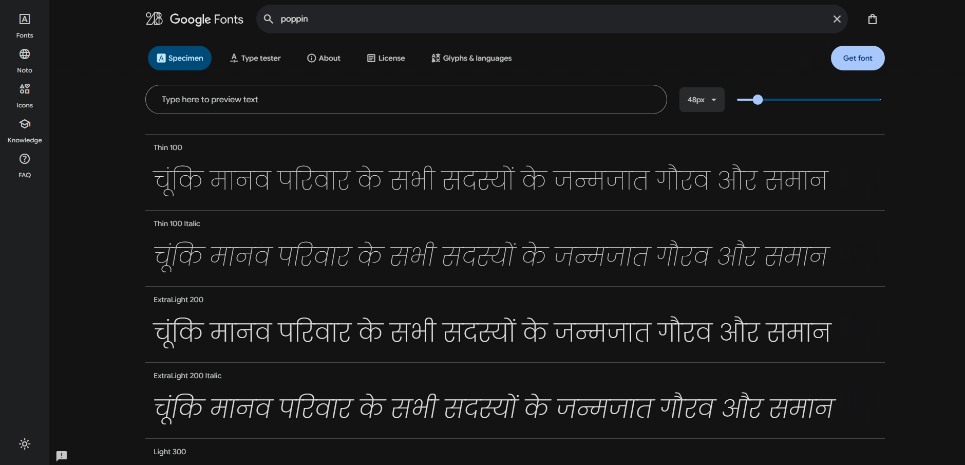 Font Google Font Poppins